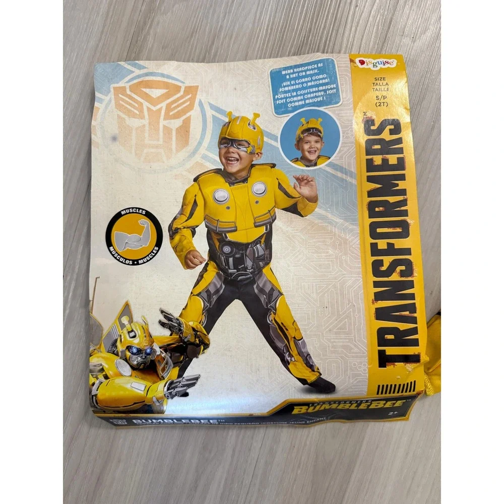 Transformers Bumblebee Boys Costume Disguise Halloween Cosplay Outfit Size S 2T